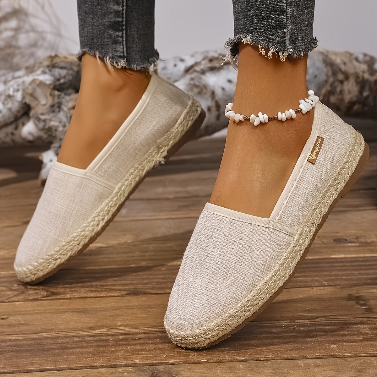 Women’s Solid Color Flat Shoes Loafers Breathable Casual Loafers for All Seasons