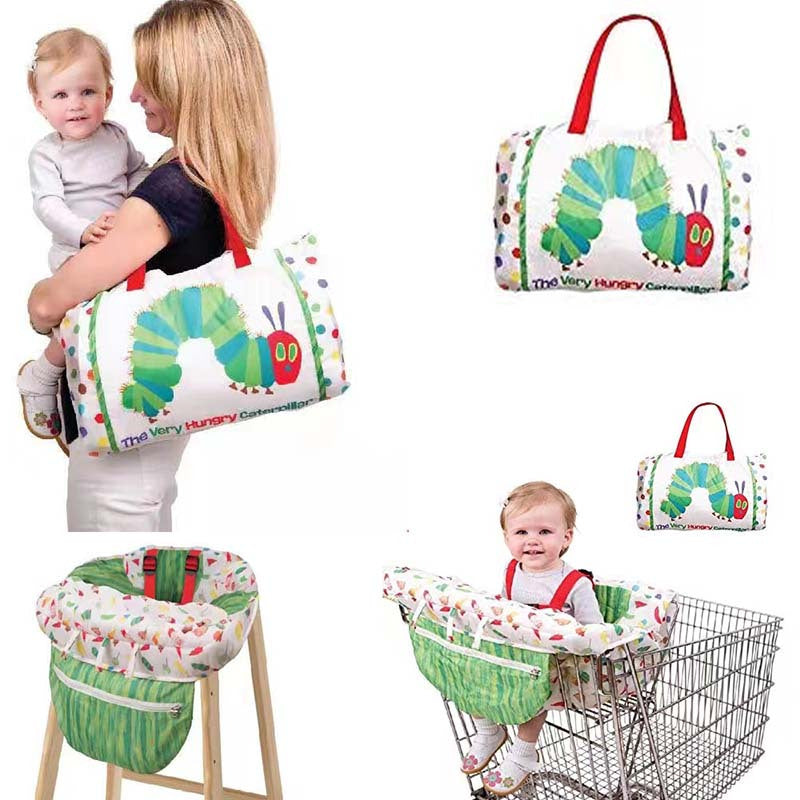 Baby Infant High Chair Cover Washable 2-in-1 Shopping Cart and High Chair Cover