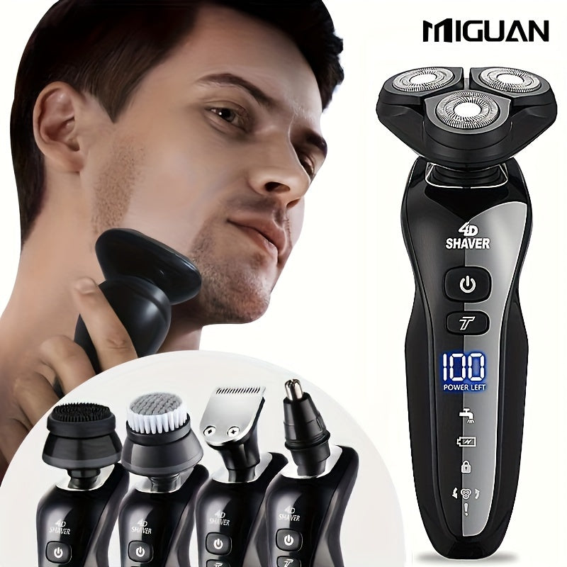 Men's Electric Grooming Kit with Razor Trimmer Nose Sideburns Face Brush