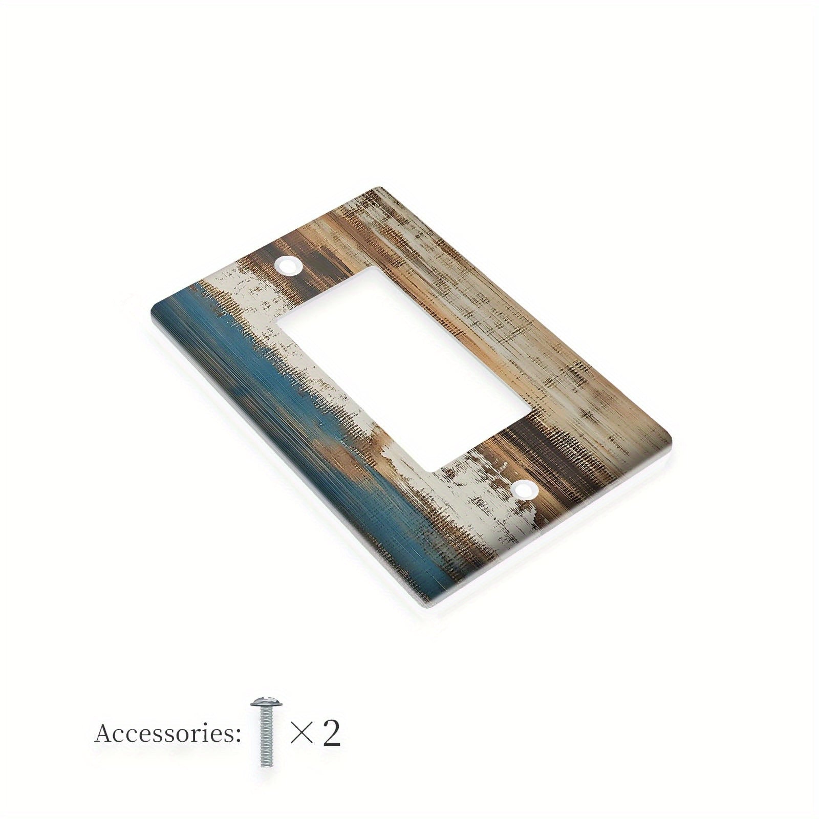 Wood Wall Switch Cover for Rustic Bedroom Decor Brown
