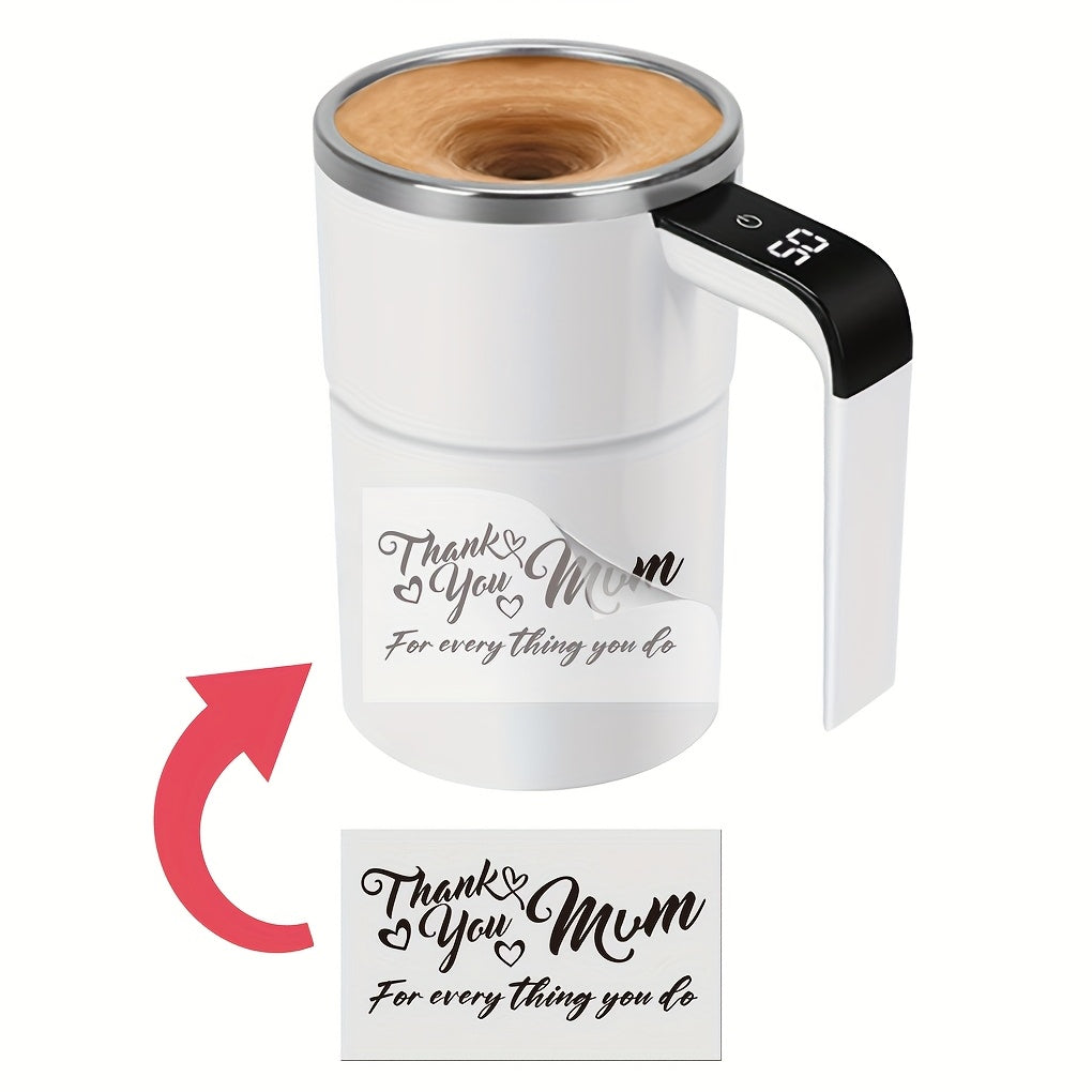 Automatic Stirring Mug With Digital Display Rechargeable Travel Coffee Cup