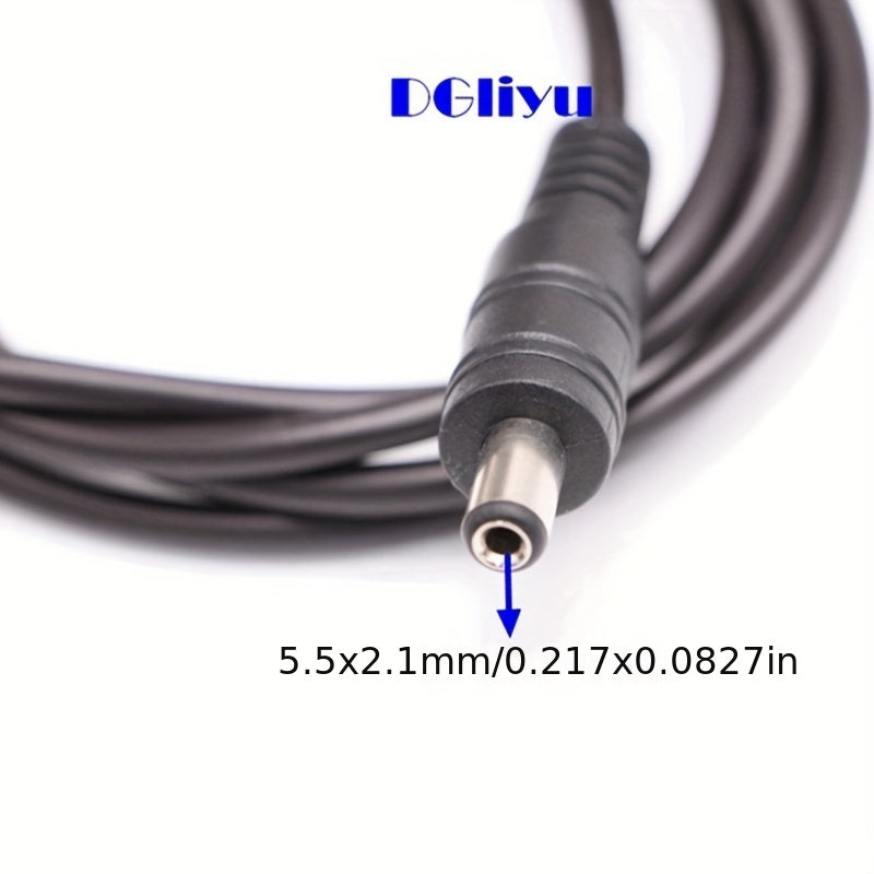 Cable de extensión de corriente continua de 5.5x2.1mm macho a hembra, aislado de PVC, para cámaras de vigilancia y iluminación LED