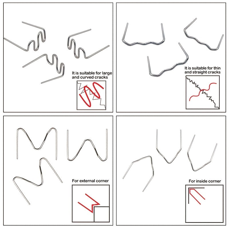 100/500PCS Issiq yopishtiruvchi yopishtiruvchi uchun plastmassa qotirgich avtomobil bumper ta'mirlash