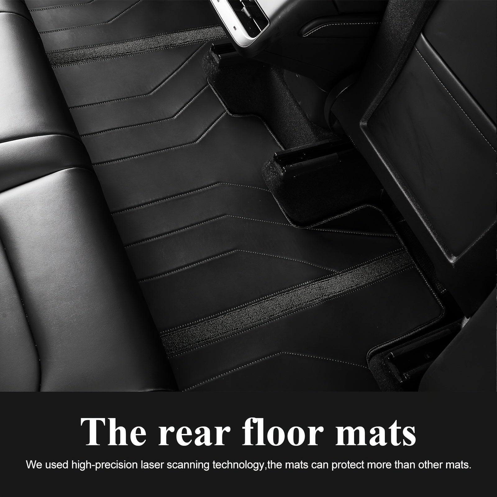 Car Floor Mats Set for Tesla Model 3 2020-2023 Non-Slip All-Weather 6 Pieces