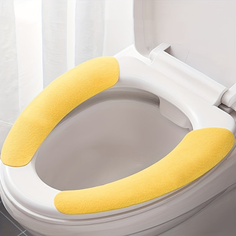 Universal Washable Toilet Seat Cover with Adhesive Non-Slip Mat