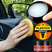 Crema de reparación interior de coche, cera negra para tablero, renovación de neumáticos, blanqueamiento de plástico