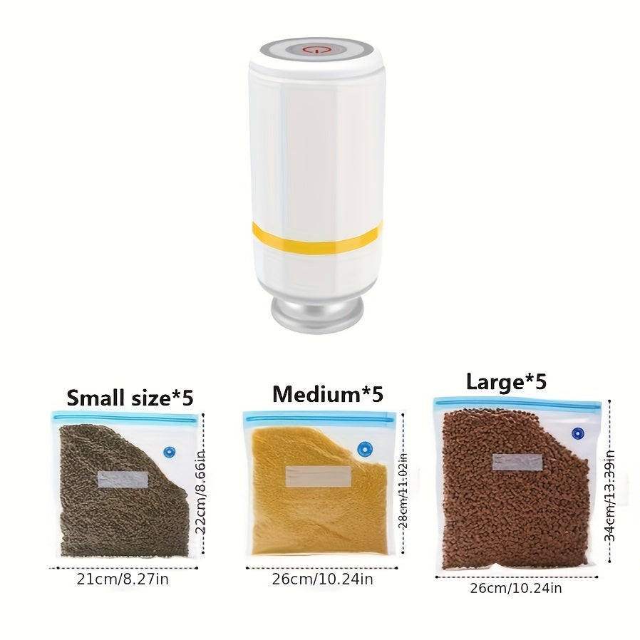 Mini Electric Handheld Vacuum Sealer Set with USB Charging and Space-Saving Bags