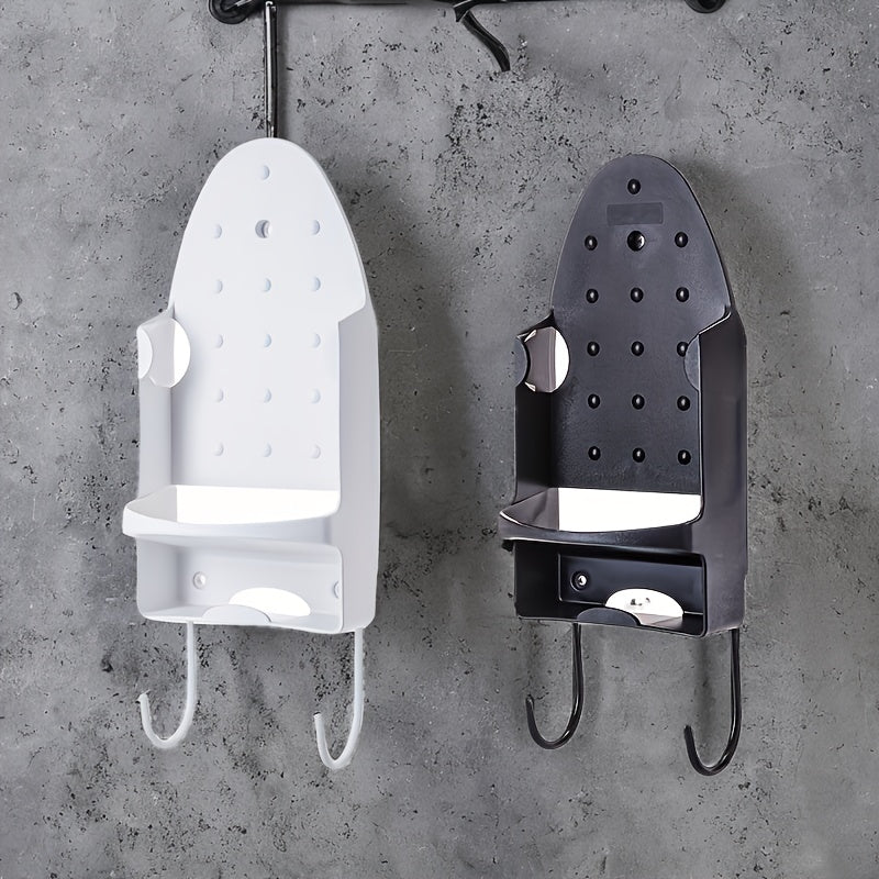 Temir Rack Mehmonxonasidagi Temir Xonada Qalin Oq Rack, Temir Taxtasi va Elektr Temirni Saqlash Uchun