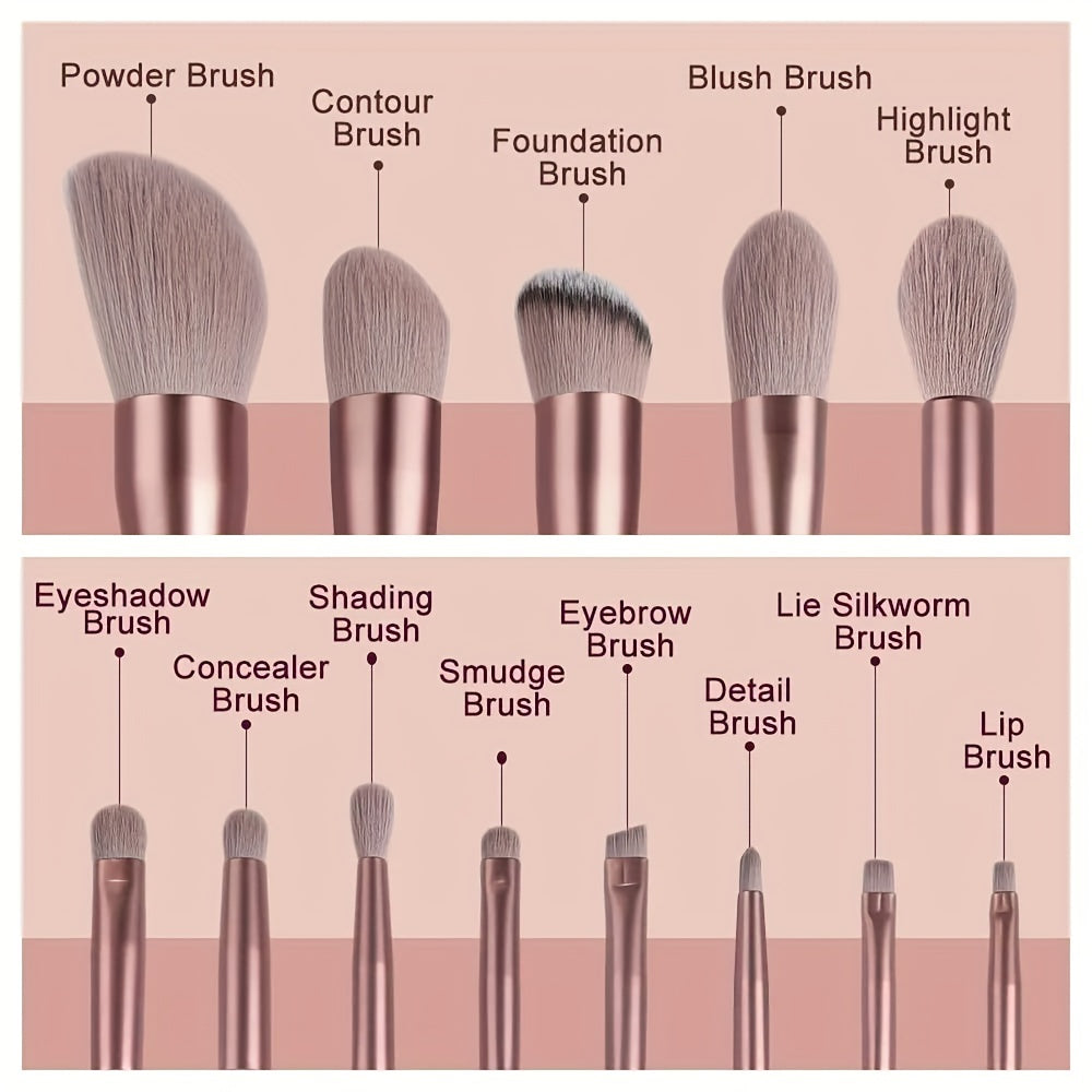 13pcs Soft Fluffy Makeup Brushes Set for Face Eye Blush Powder Foundation