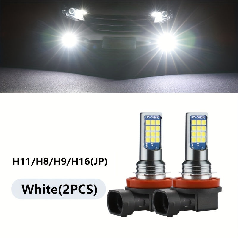 Car LED Fog Light Bulb 6000K White Ice Blue Yellow White 2 Pack