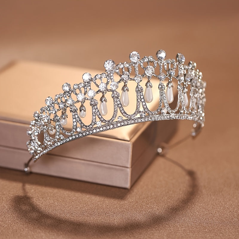 Elegant Silver Tiara Crown for Weddings and Parties Bridal Hair Accessories