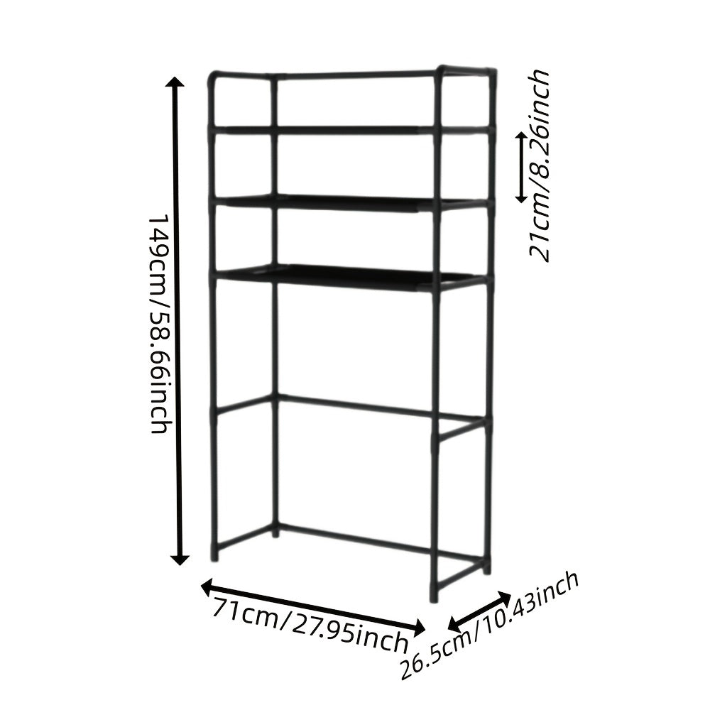 Metal and Plastic Laundry Shelf for Washing Machines and Bathroom Storage