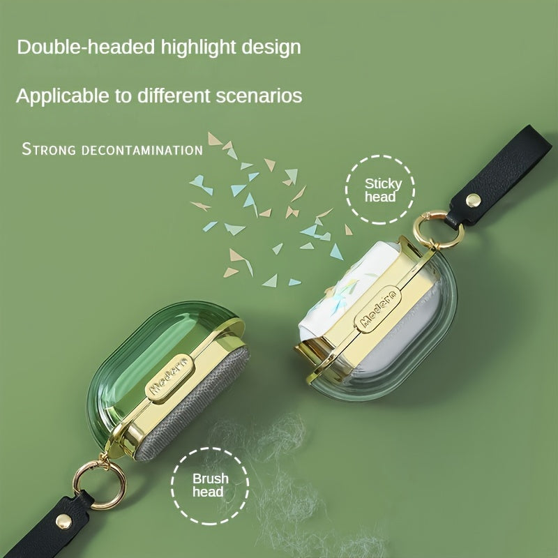 Portable Pet Hair Remover Brush for Clothes and Dust with Tear Sheet and Travel Size