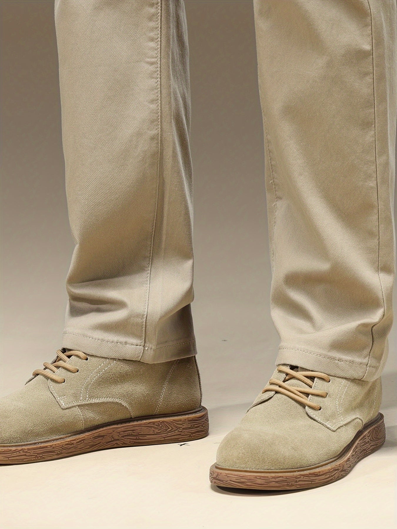 Мужские хлопковые чиносы с легкой эластичностью, средняя посадка, застежка на пуговицах, повседневные, деловые, для всех сезонов