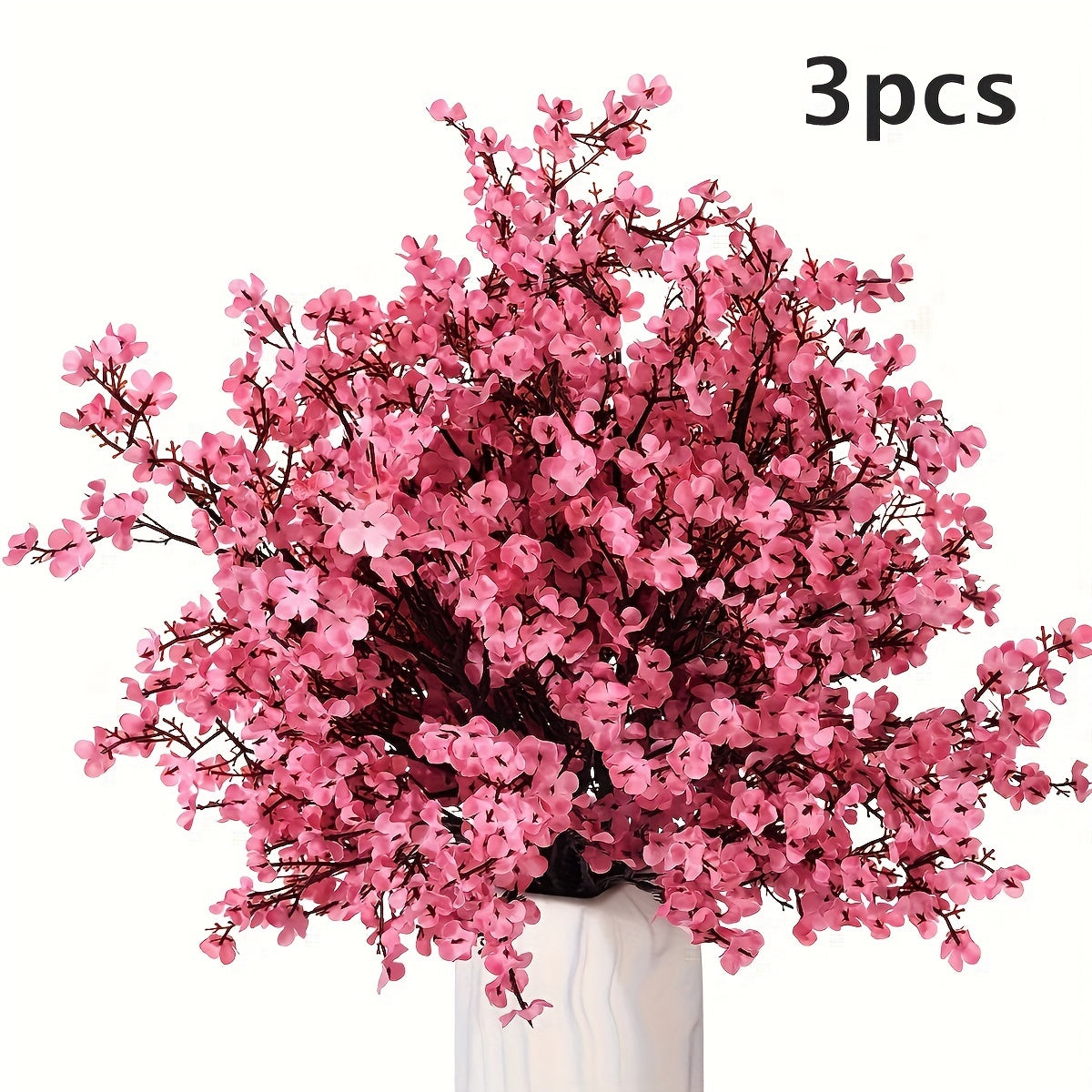 3-Piece Artificial Cherry Blossom Branch Set for Home Decor