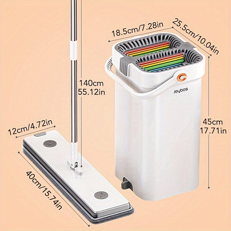 Gökkuşağı yuvosh yuviladigan tekis mop va kova, ham yuvish, ham quritish uchun bitta asbob