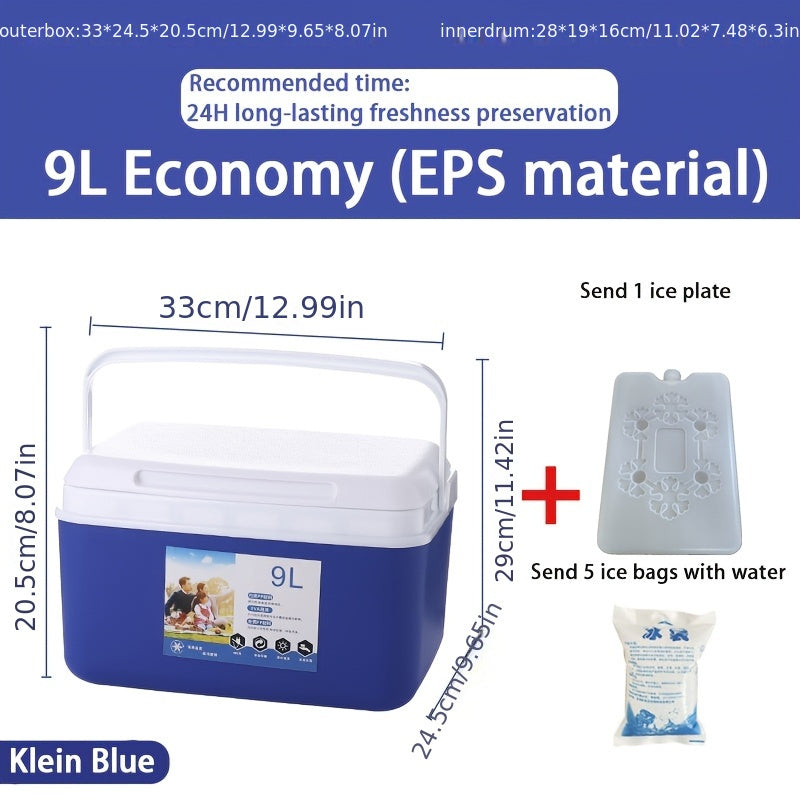 Portable Insulated Cooler Box for Outdoor Fishing Royal Blue Non-Electric Food Contact Safe