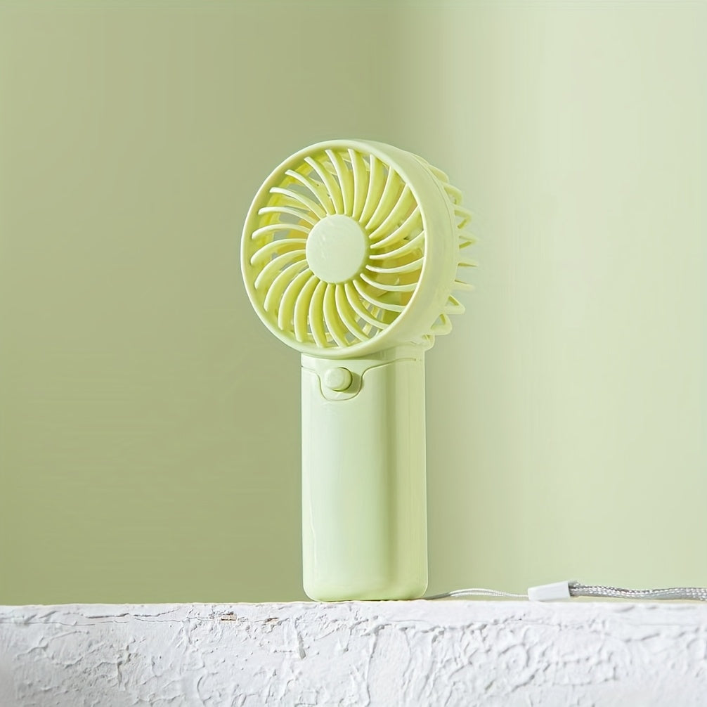 Мини портативный ручной вентилятор без батареи для летних путешествий на свежем воздухе