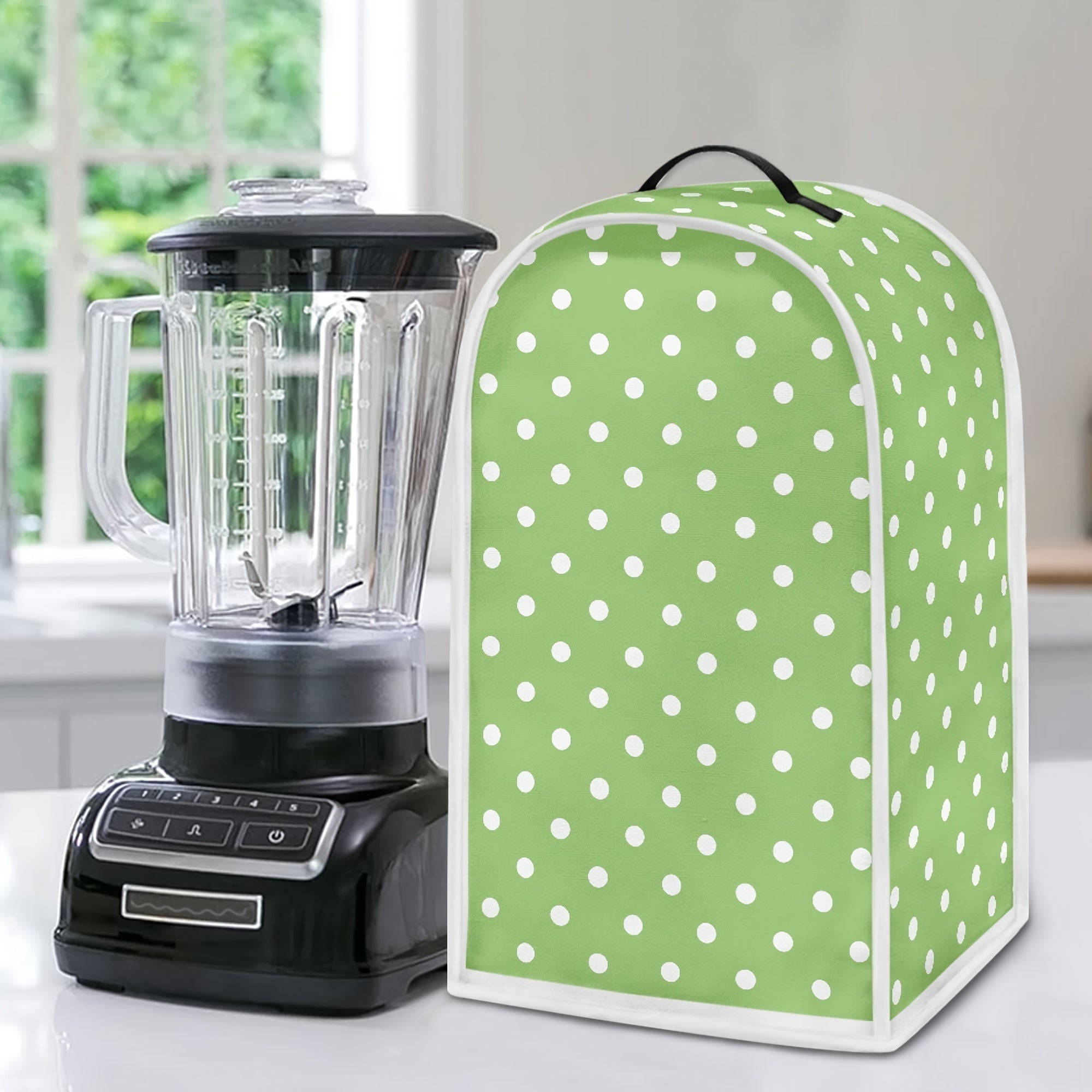Plastic Polka Dot Kitchen Appliance Cover Splash-Proof Washable Dust Protector for Stand Mixers and Coffee Makers