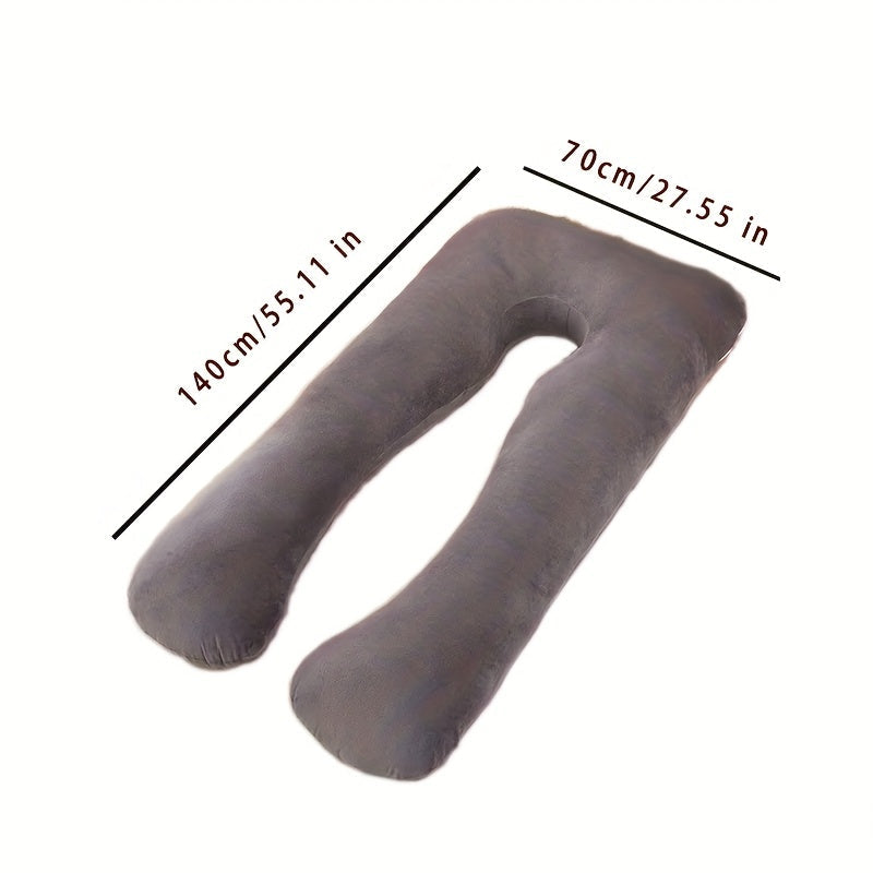 U-shaklidagi homiladorlik yostig'i, keng to'ldirish, yumshoqlik, belni qo'llab-quvvatlash va yonma-yon yotish funksiyasi bilan