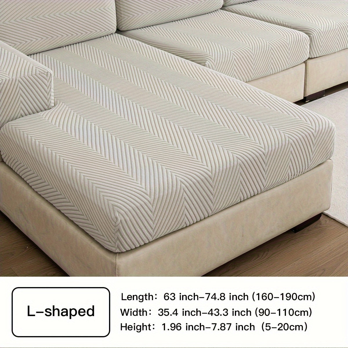 Waterproof Sofa Cover Elastic Stretch Jacquard Argyle Pattern for Home or Office