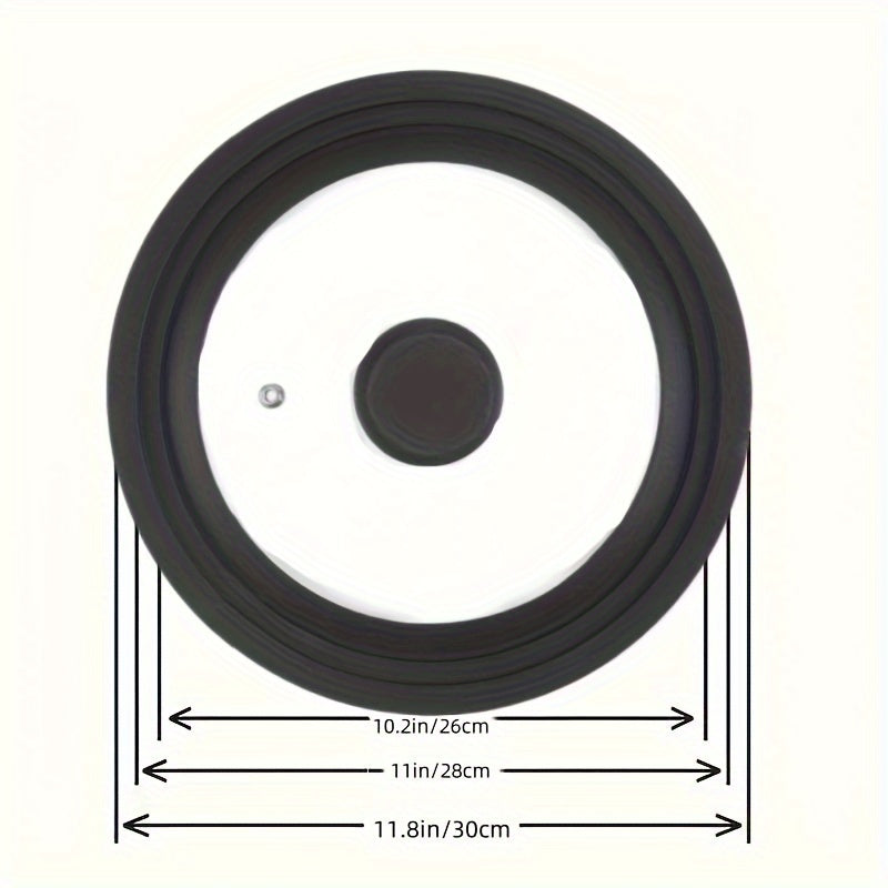 Glass Lid for Pots and Pans with Silicone Rim Dishwasher Safe Multipurpose Cookware Cover