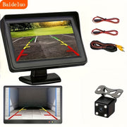 Car Monitor with 4.3 Inch HD Display and Rearview Camera Kit for Universal Vehicles