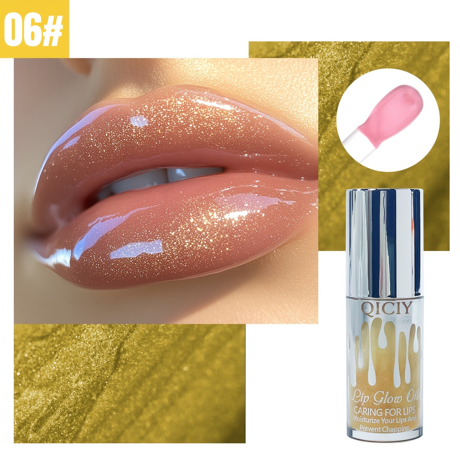 Brillo labial hidratante para mujer con escualano, negro, aceite labial hidratante de larga duración