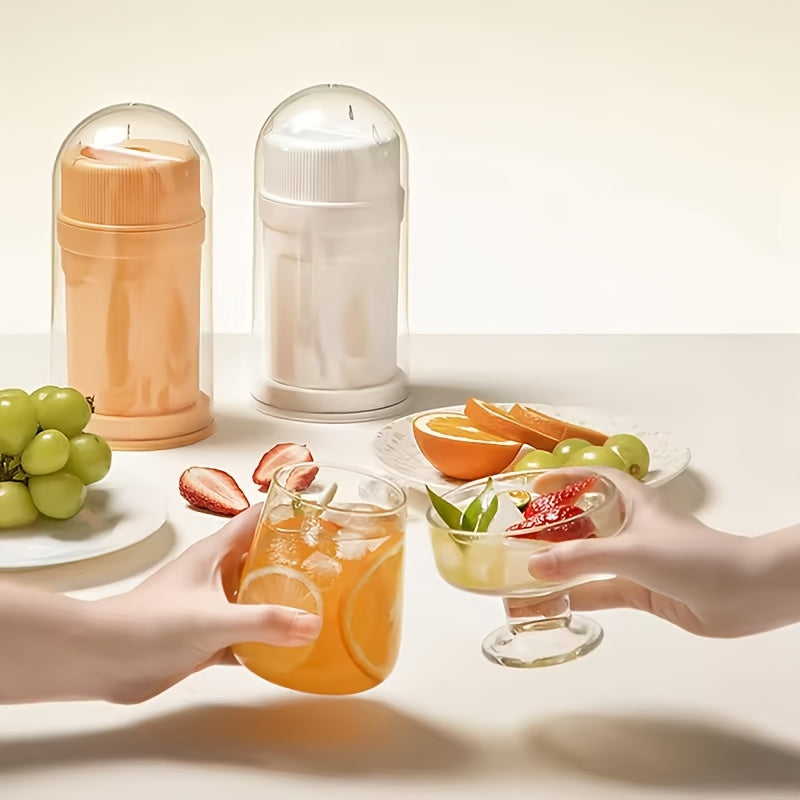 Rotating Ice Maker with Molds and Trays for Refrigerator Reusable Ice Cubes