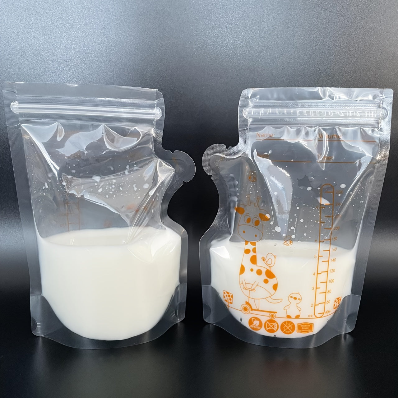 100 шт. по 250 мл мешков для хранения грудного молока, пищевой класс, герметичные, стерилизованные