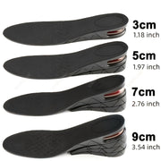 Men's Invisible Air Cushion Height-Increasing Insoles, Soft Leather, Adjustable, 2 Pairs
