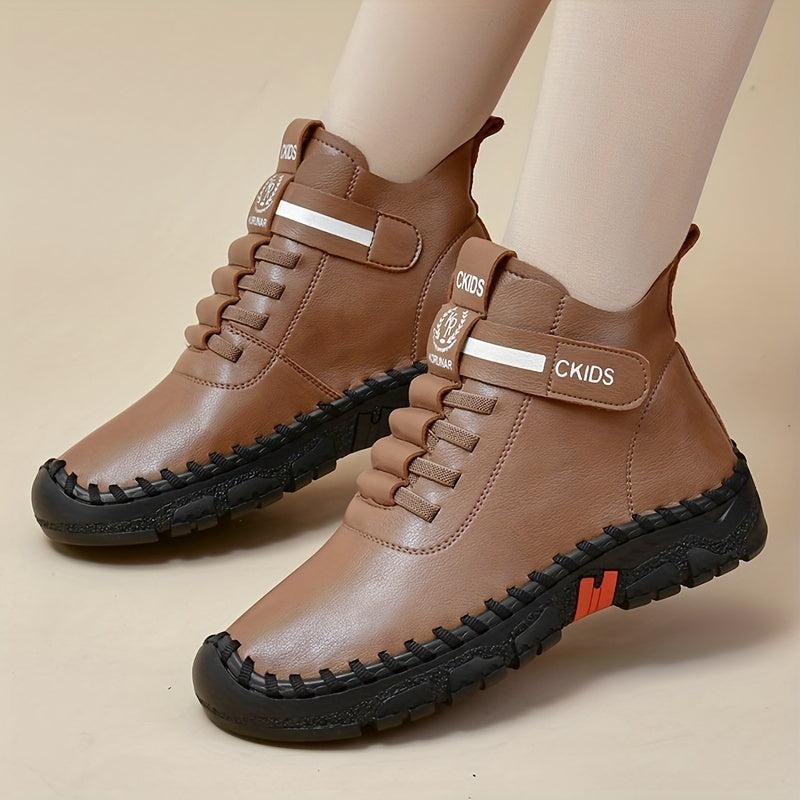 Women's Handmade High-Top Casual Shoes Soft-Sole Spring Autumn Versatile