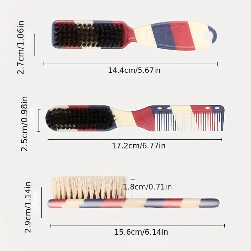 Мужская двусторонняя щетка для укладки бороды без запаха, щетина из пластика