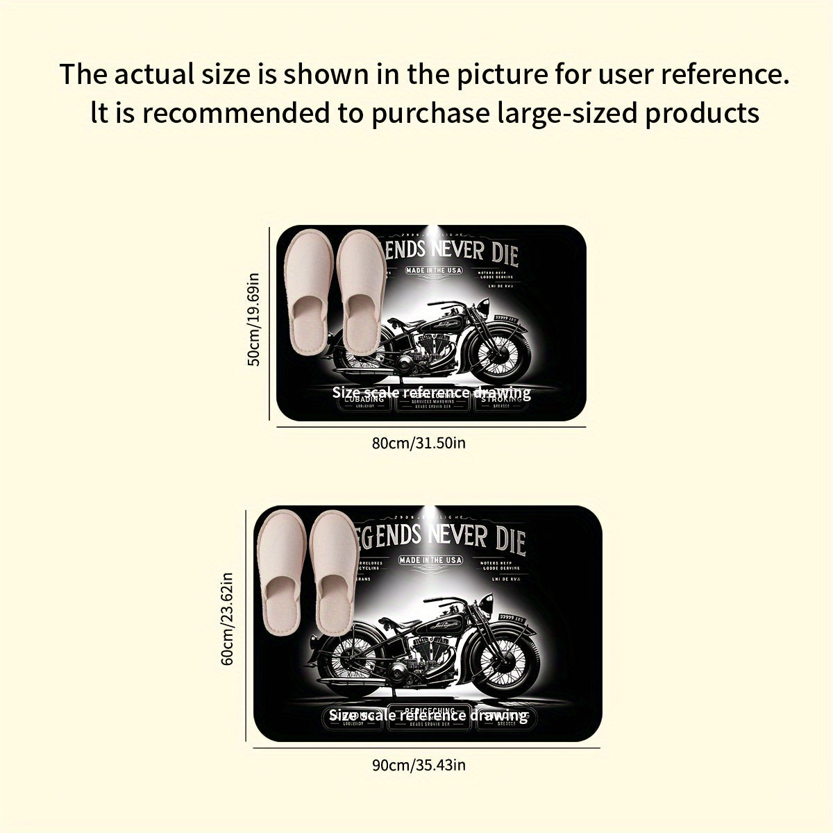 Poliester flanel non-slip mototsikl klubi eshik to'shagi, 1.2 sm qalin, namni o'zlashtiruvchi ko'pik, dog'ga chidamli, mashinada yuviladigan, suv o'tkazmaydigan pol qoplamasi, yashash xonasi, yotoqxona, oshxona uchun.