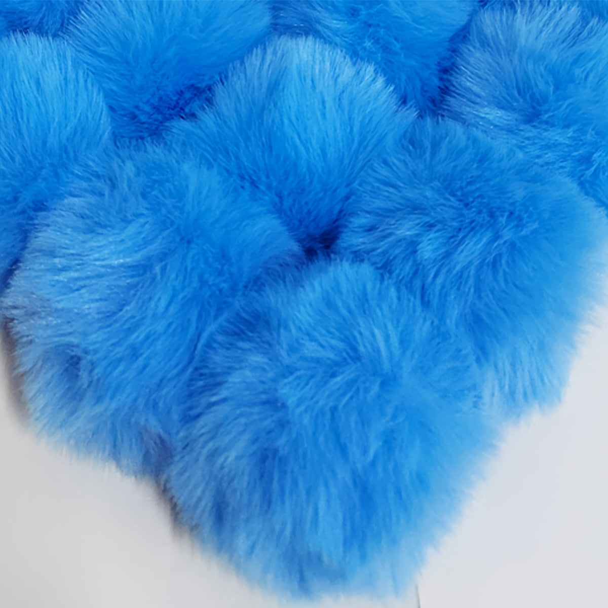 Set of 20 8cm Faux Rabbit Fur Pom Pom Keychains Fluffy Balls for Hats Bags and Accessories