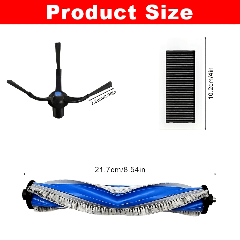 Replacement Parts Kit for Robot Vacuum Includes Main Brush HEPA Filters Mop Cloths Side Brushes