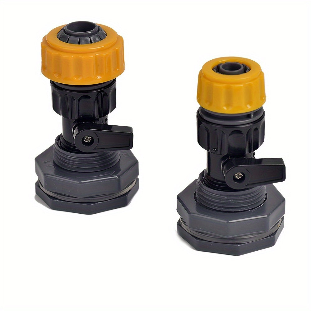 3/4 Inch Plastic Garden Hose Fitting Rain Barrel Overflow Kit with Seal Gasket