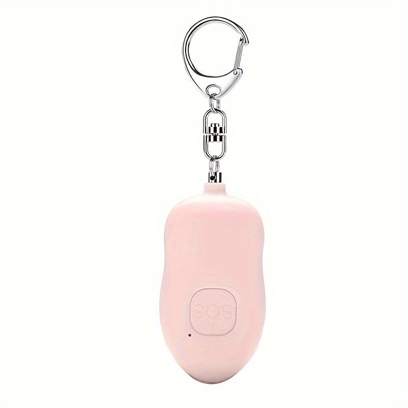 Rechargeable 130dB Personal Safety Alarm Keychain with LED Light for Women and Elderly