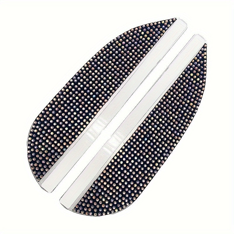 2 dona Avtomobil oynasi yomg'ir himoyachilari, aks ettiruvchi rhinestonelar bilan, yaxshilangan ko'rinish uchun