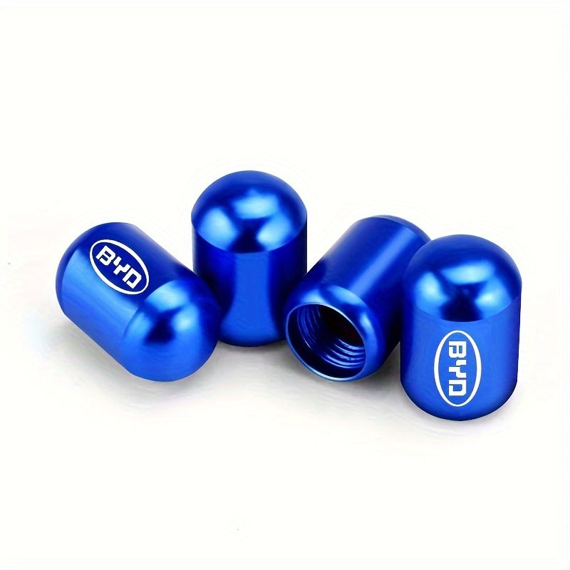 Universal Aluminum Tire Valve Stem Caps 4-Pack, Durable Corrosion-Resistant