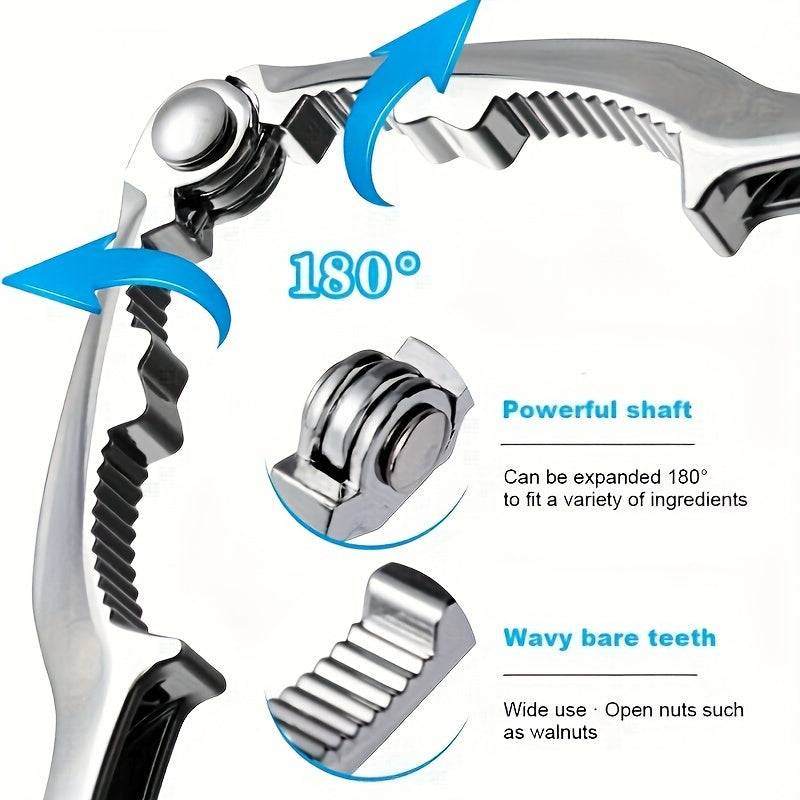 Multifunctional Zinc Alloy Nutcracker Set for Cracking Nuts and Shellfish