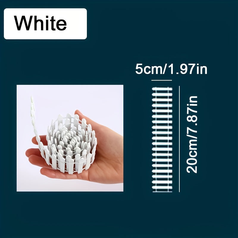 Mini Wooden Fairy Garden Fence White Chocolate Miniature Garden Decor for Home and Garden