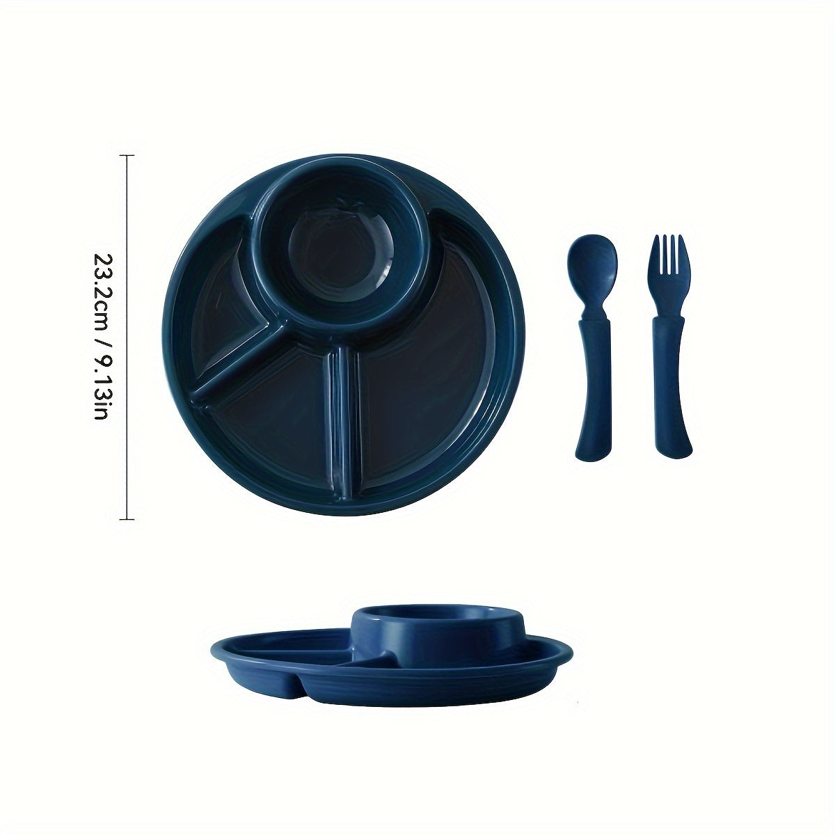 Пластиковая тарелка для приготовления еды с отделениями, безопасная для микроволновки, для салатов, закусок и аперитивов