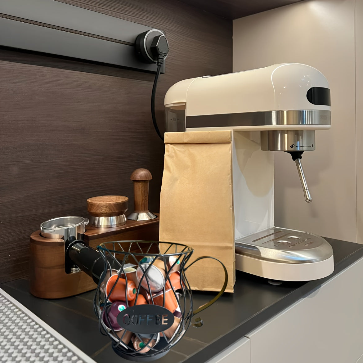 Large Capacity Coffee Pod Holder K-Cup Organizer Coffee Storage Basket