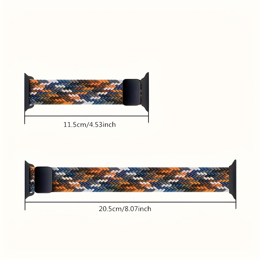 Nylon Watch Strap for Apple iWatch Series 1-9 Magnetic Snap Buckle Loop Compatible with 38mm to 49mm Sizes