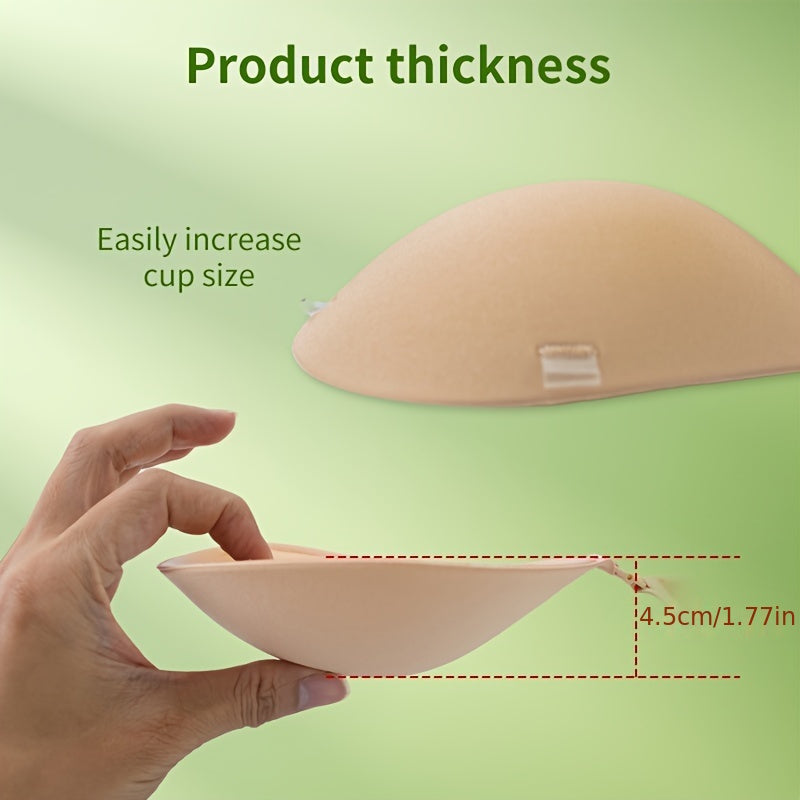 Adhesive Bra Pads for Small Busts Seamless Wireless Push-Up Clear Silicone Non-Woven Fabric