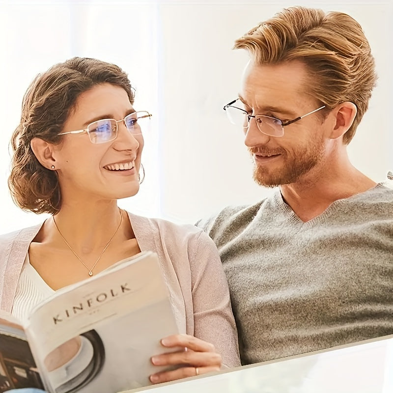 Многофункциональные компьютерные очки для чтения из титанового сплава с пружинной петлёй +1.0 до +3.5