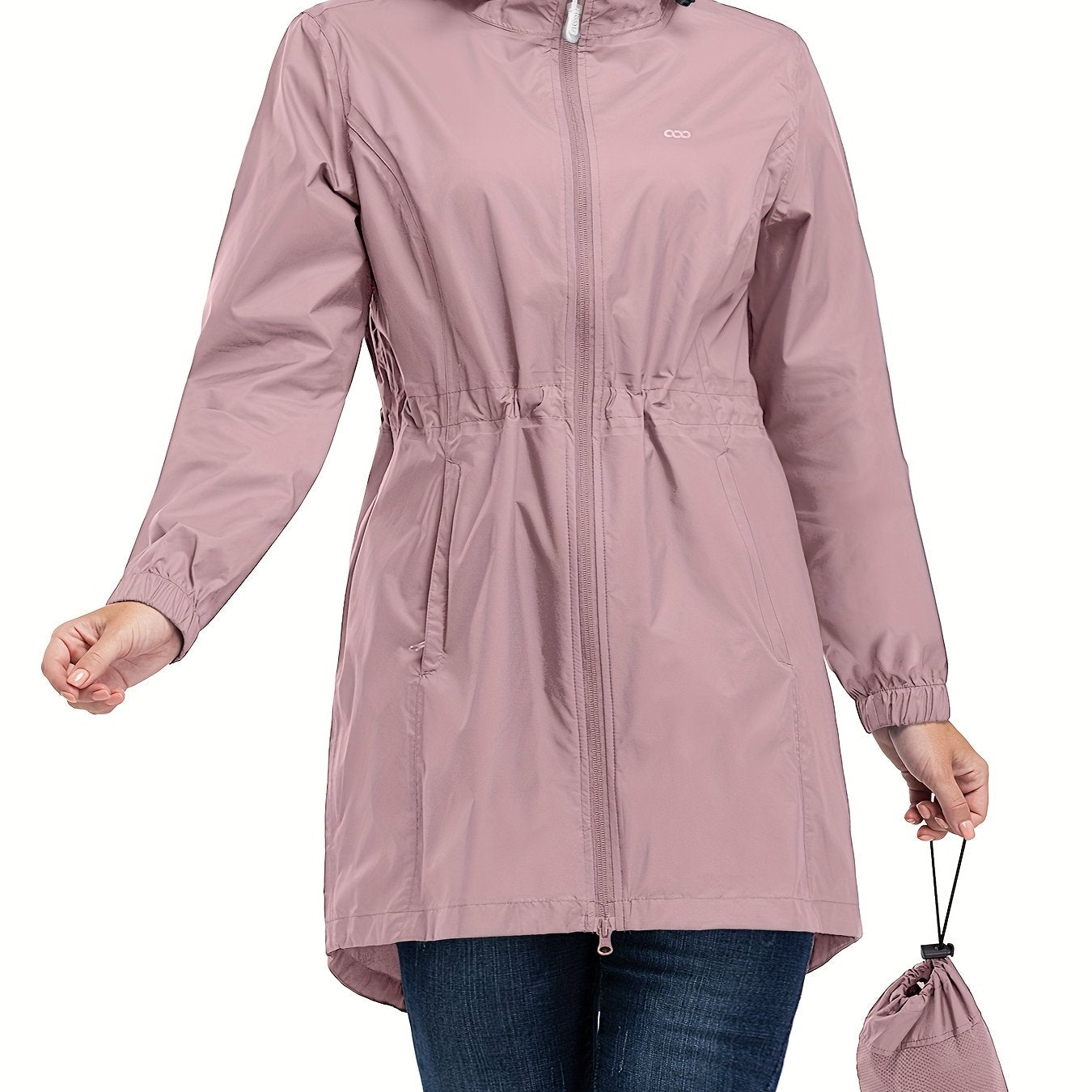 Abrigo cortaviento ligero para mujer, plegable con capucha, impermeable, para golf y senderismo