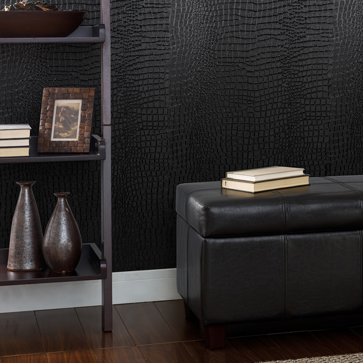 Crocodile Pattern Self-Adhesive Waterproof Wallpaper Thick Detachable DIY Room Decor