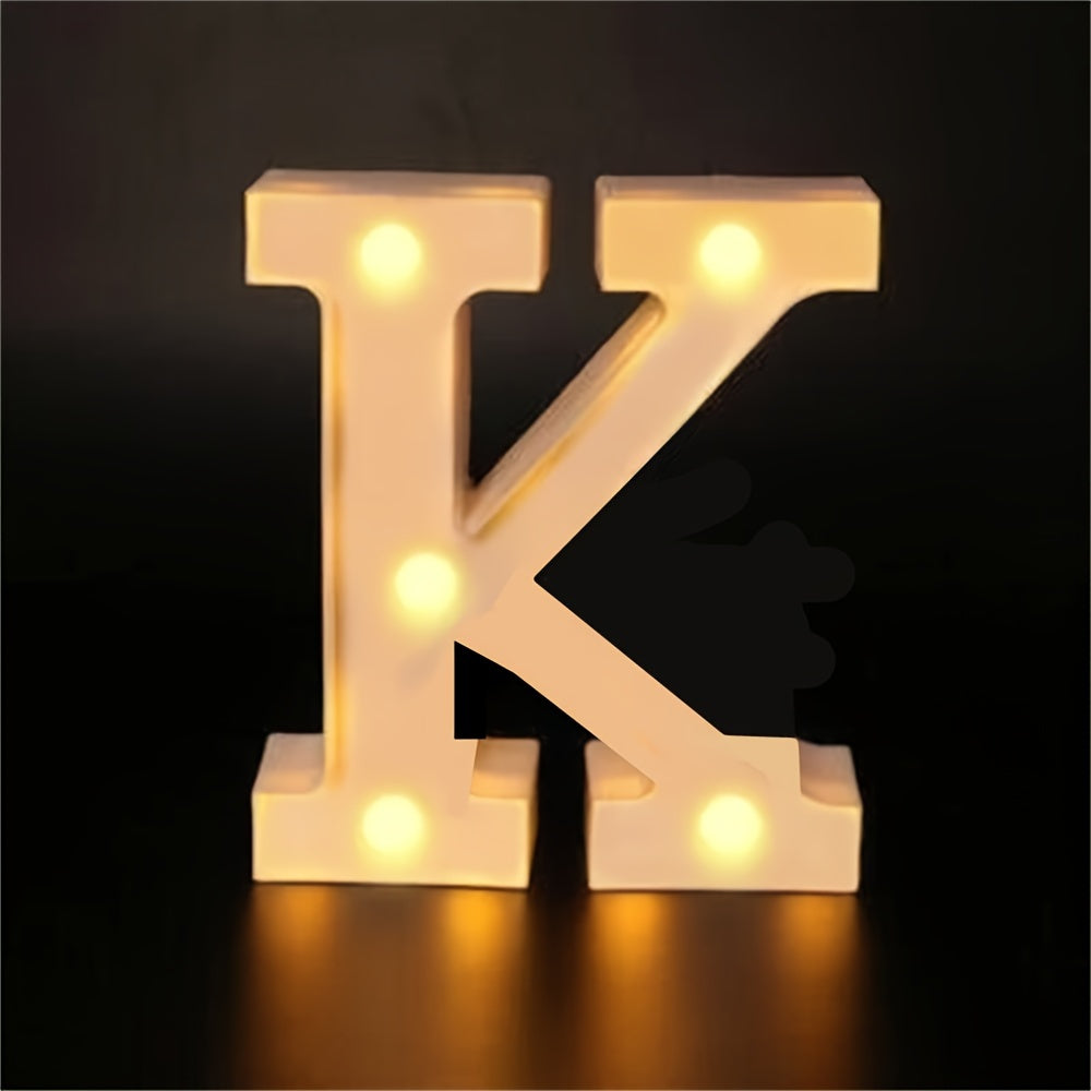 16cm LED Alphabet and Number Night Light Battery Powered Warm White for Home Decor